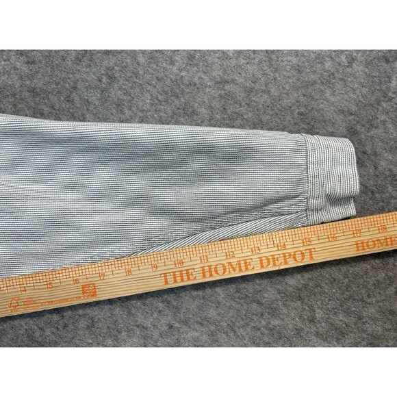 Vintage Levi’s Button Up Denim Shirt Women's Large 90s Striped Heavyweight - Picture 10 of 12